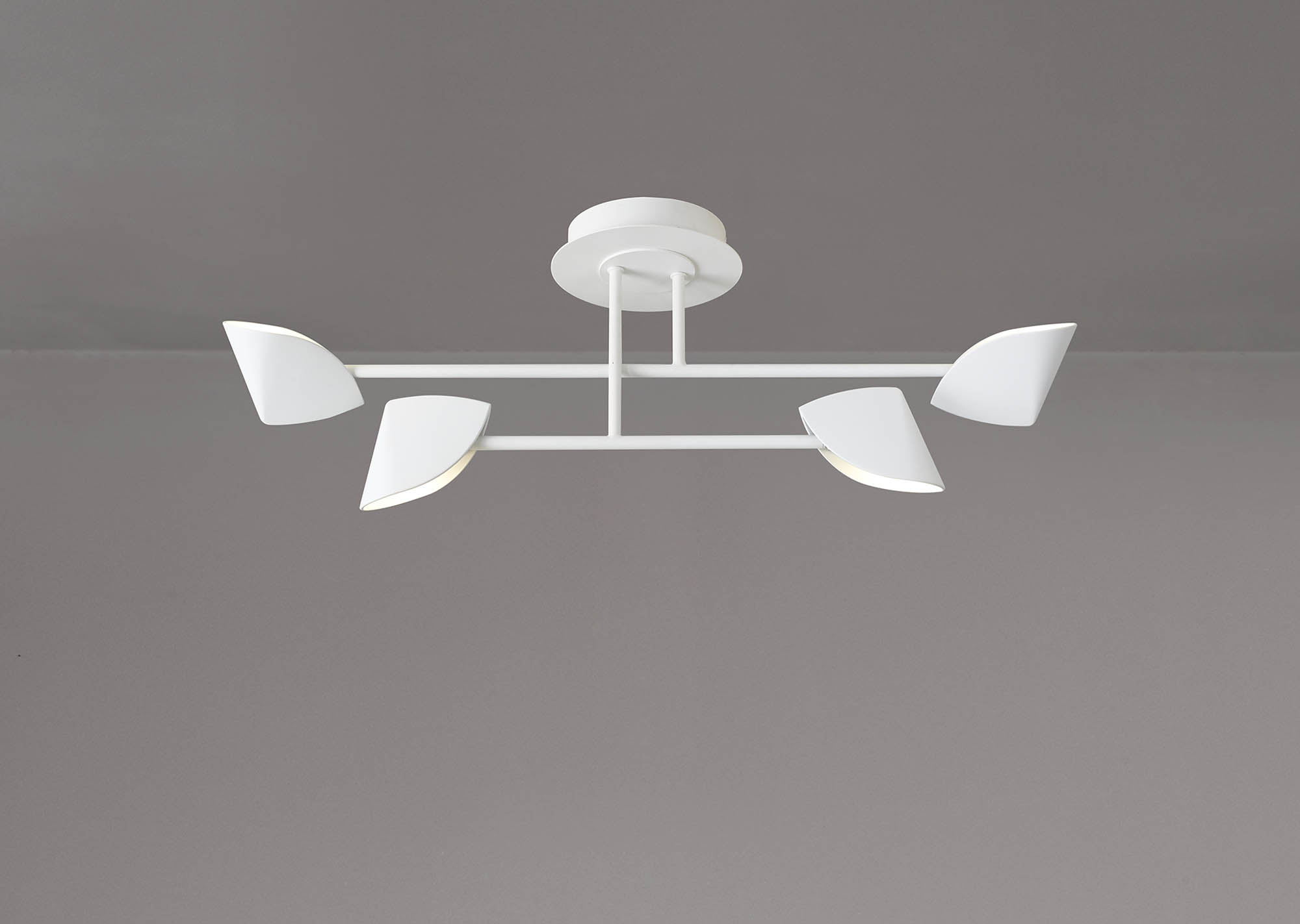 Capuccina White Ceiling Lights Mantra Semi Flush Fittings
